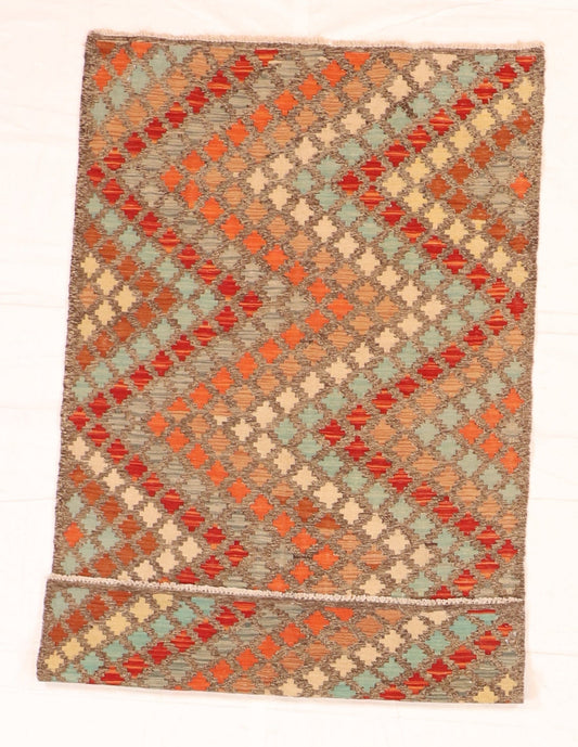 4x6 - Kilim Fine/Wool All Over Rectangle - Hand Knotted Rug