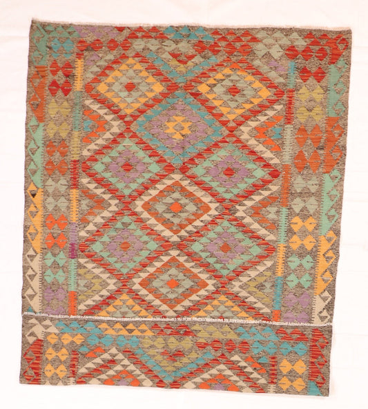 6x9 - Kilim Fine/Wool All Over Rectangle - Hand Knotted Rug