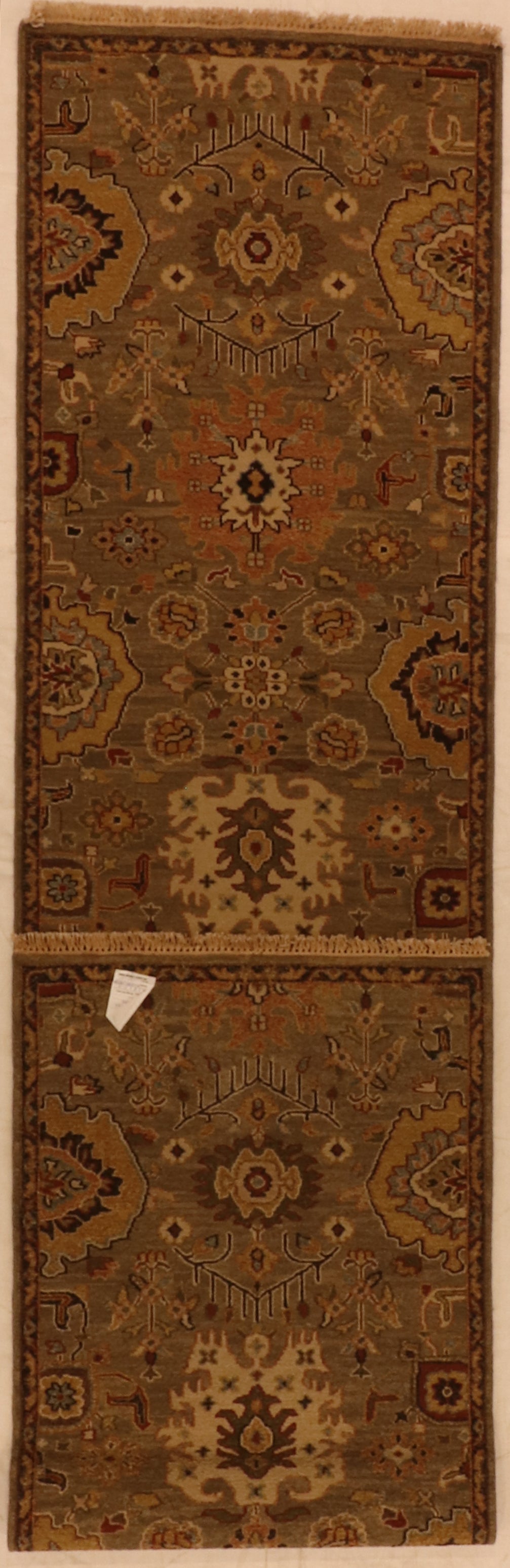 W 2.8 L 11.9 Tabriz Kilim Runner 100% Wool Hand-Woven - 63850