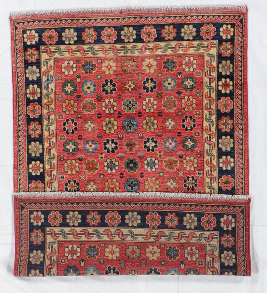 4x6 - Heratie Fine/Wool All Over Rectangle - Hand Knotted Rug — 64229