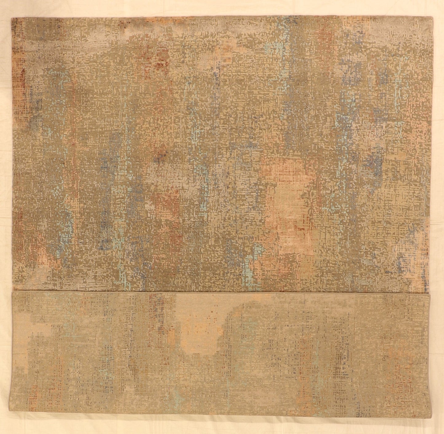 8x10 - Modern Silk/Wool All Over Rectangle - Hand Knotted Rug
