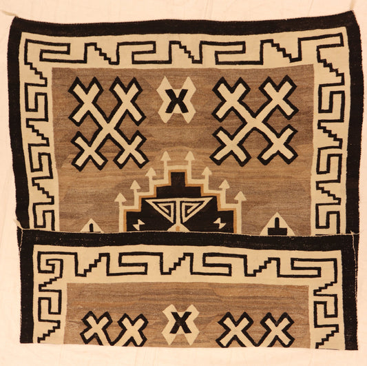 5x7 - Navajo Antique/Wool All Over Rectangle - Hand Knotted Rug