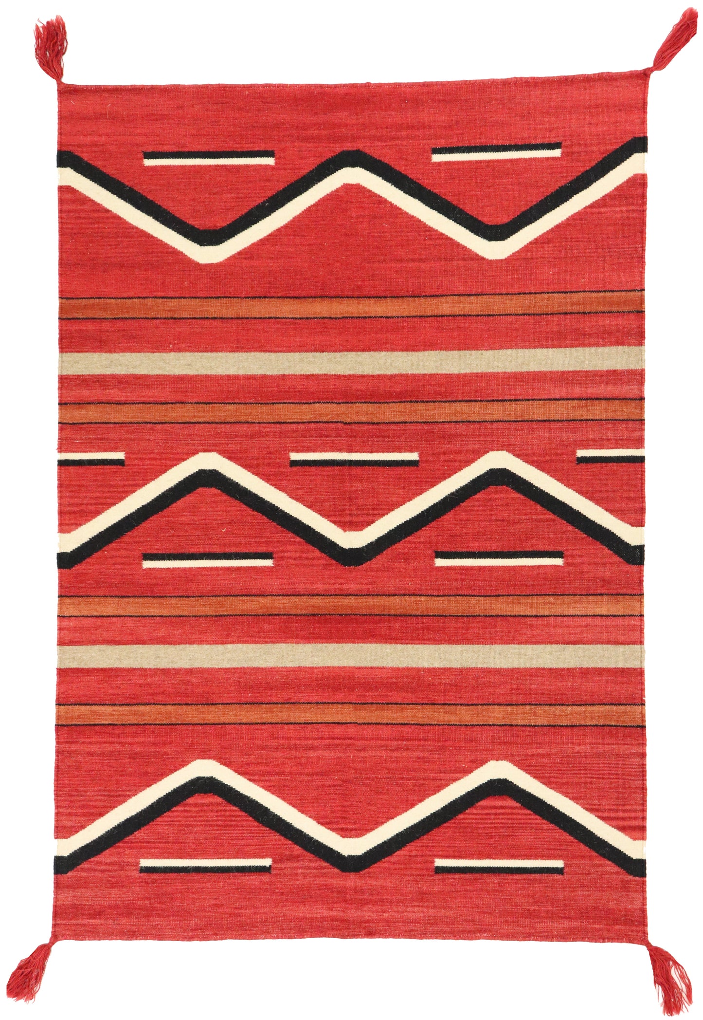 4x6 - Navajo Fine Wool All Over Rectangle - Hand Knotted Rug