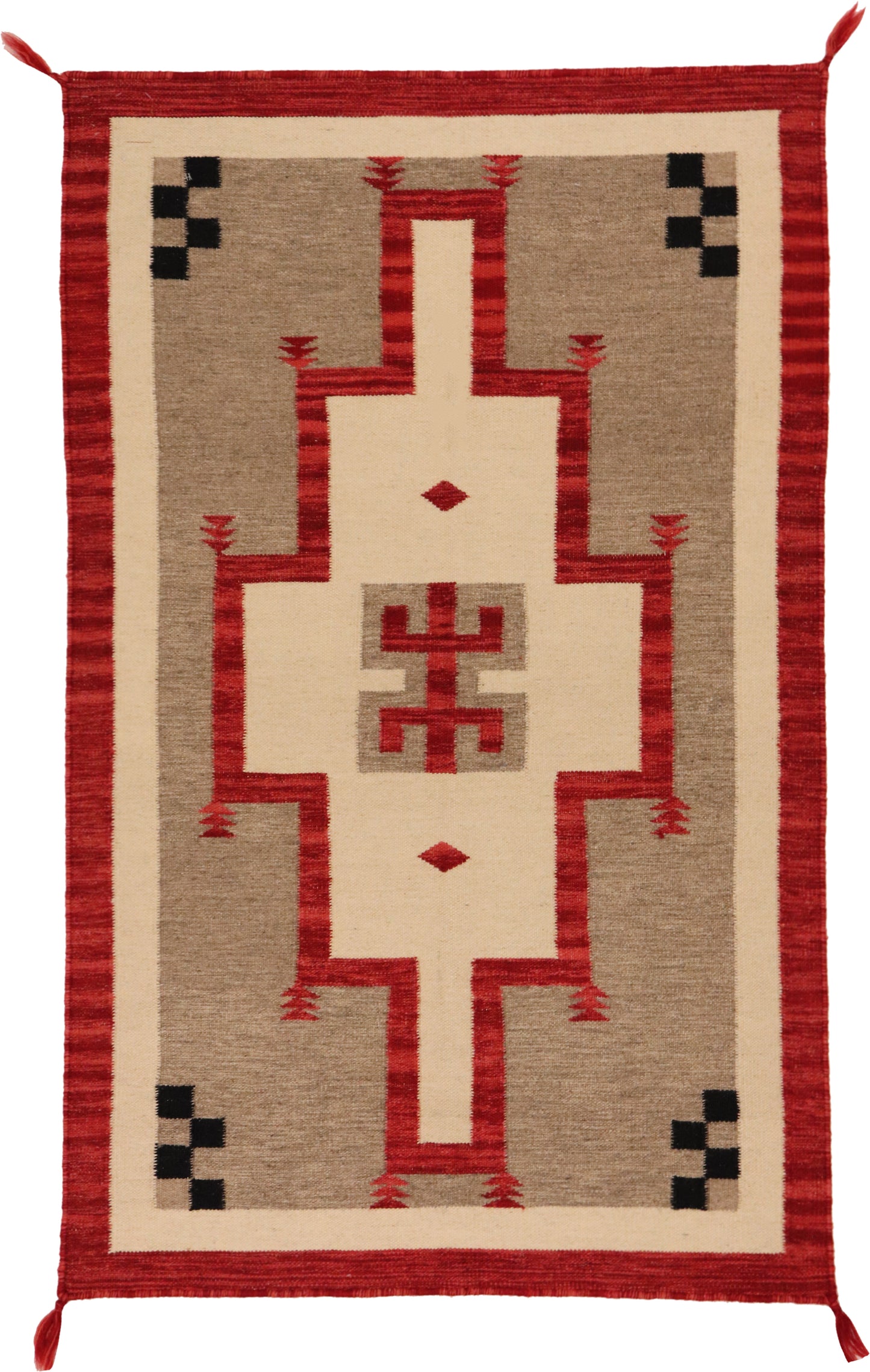 3x5 - Navajo Fine Wool All Over Rectangle - Hand Knotted Rug