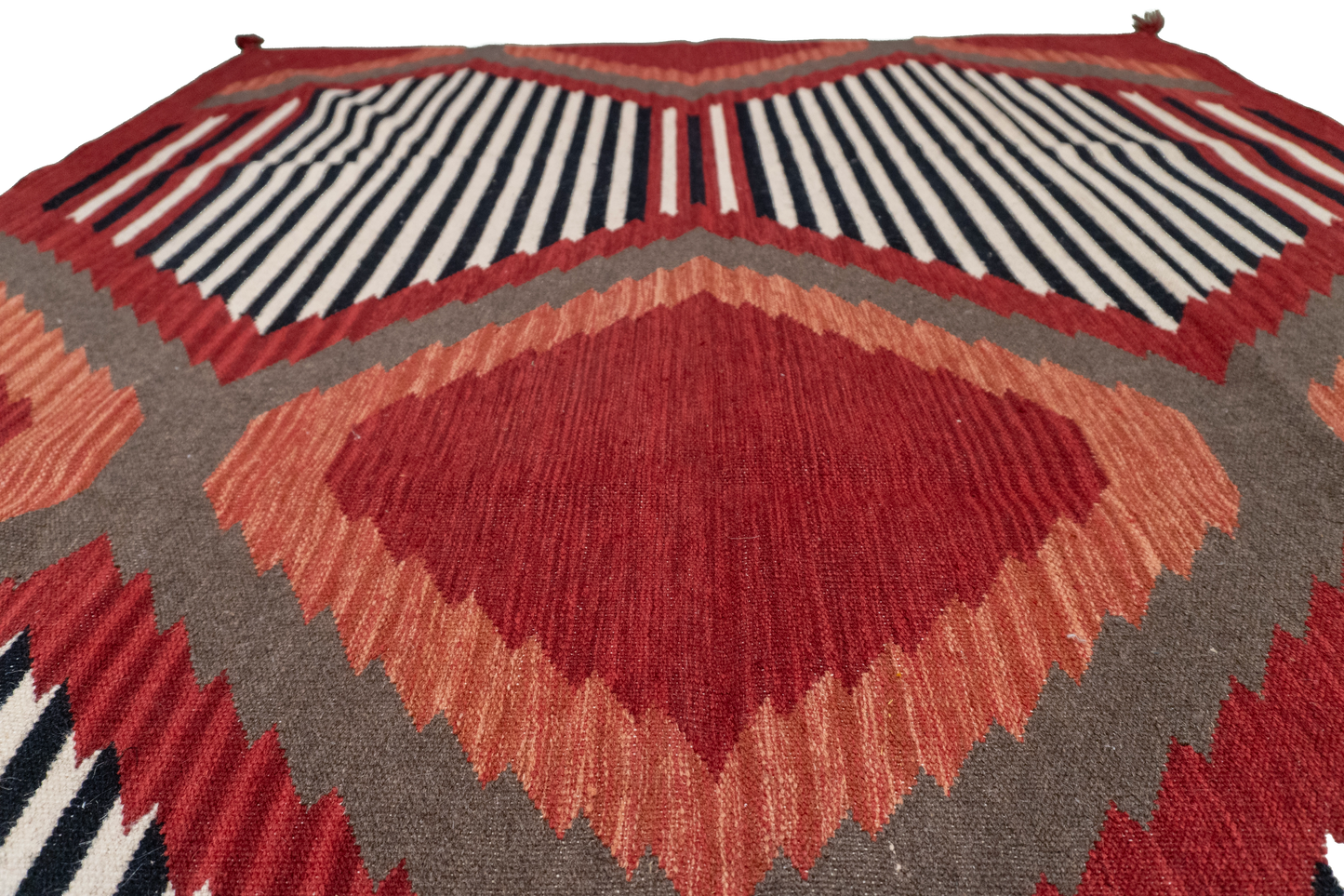 W 6 L 9.3 Navajo 100% Wool Hand-Woven All-Over Design - 64833