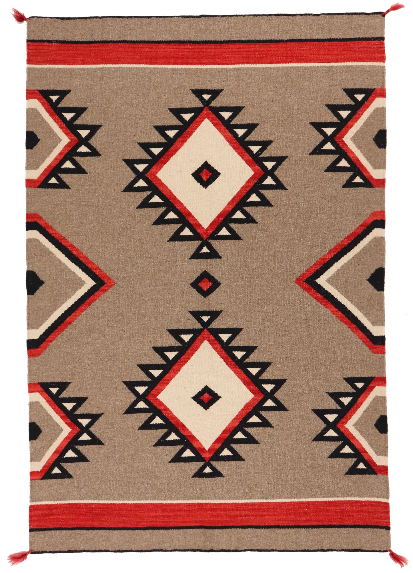 4x6 - Navajo Fine Wool All Over Rectangle - Hand Knotted Rug