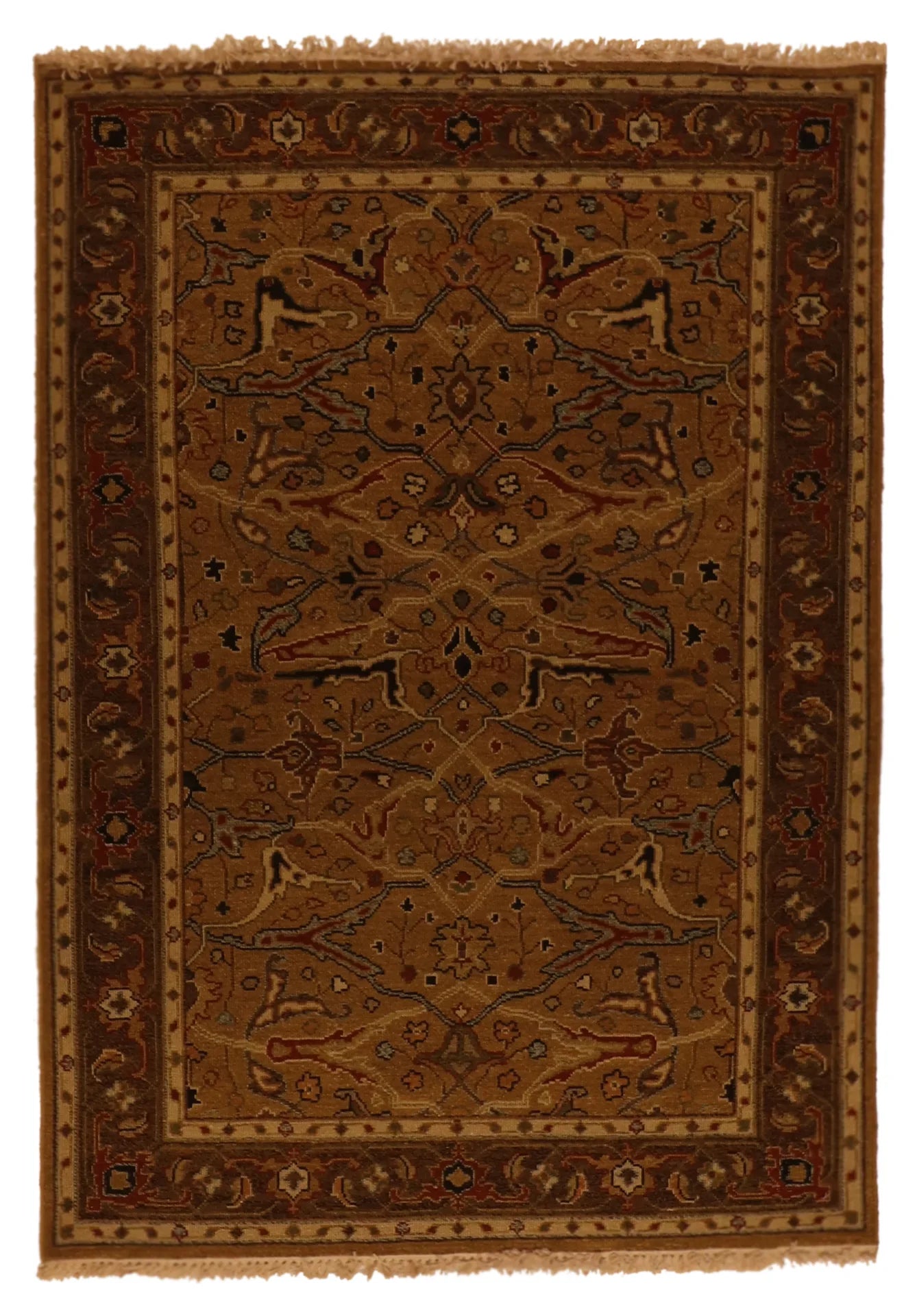 4x6 - Soumak Fine/Wool All Over Rectangle - Hand Knotted Rug