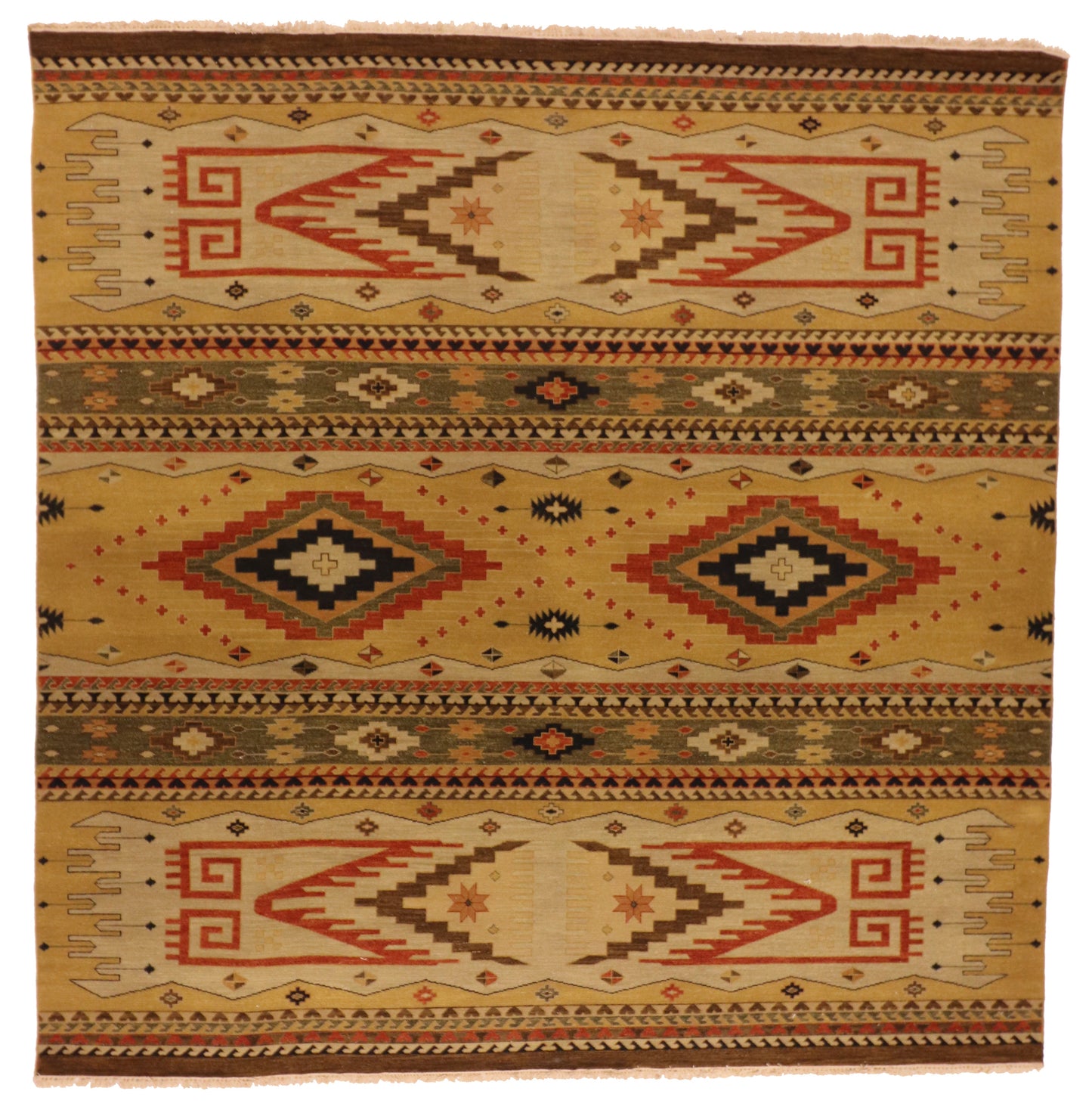 10x10 - Heriz Fine All Over Square - Hand Knotted Rug