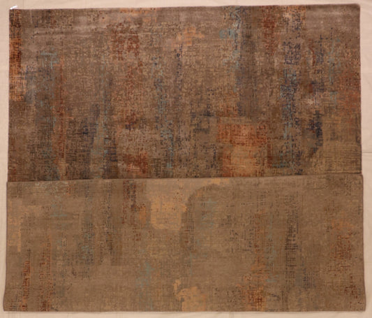 8x10 - Modern Wool/Silk All Over Rectangle - Hand Knotted Rug — 65169