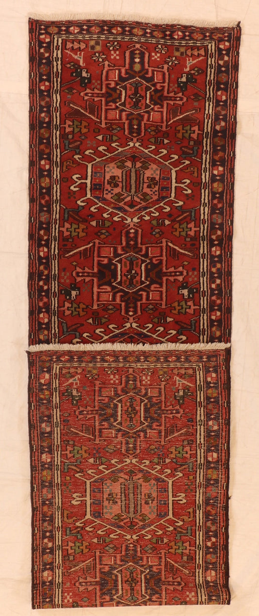 Runner - Karajeh Fine/Wool All Over Rectangle - Hand Knotted Rug — 65251