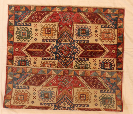 5x7 - Kazak Wool All Over Rectangle - Hand Knotted Rug