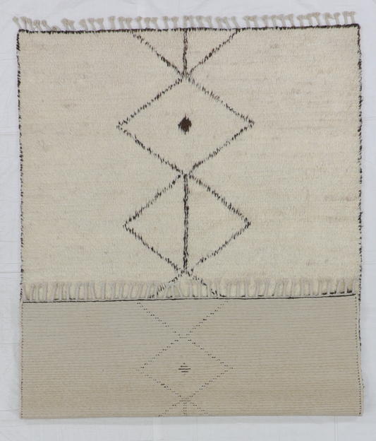 9 x 12- Moroccan Fine/Wool Rectangle - Hand Woven Rug — 65405