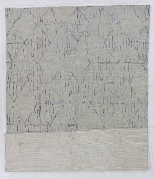 W 8.6 L 12.1 Moroccan 100% Wool Hand-Woven All Over Design - 65539