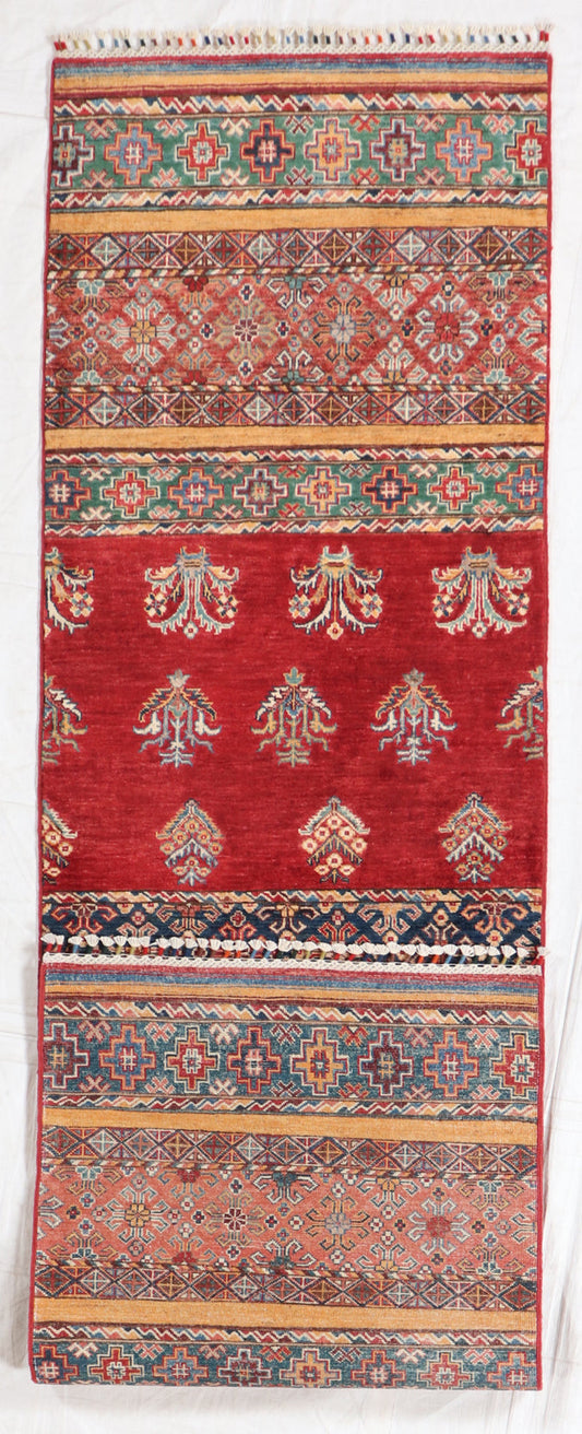 Runner - Baluch Fine All Over Rectangle - Hand Knotted Rug — 65567