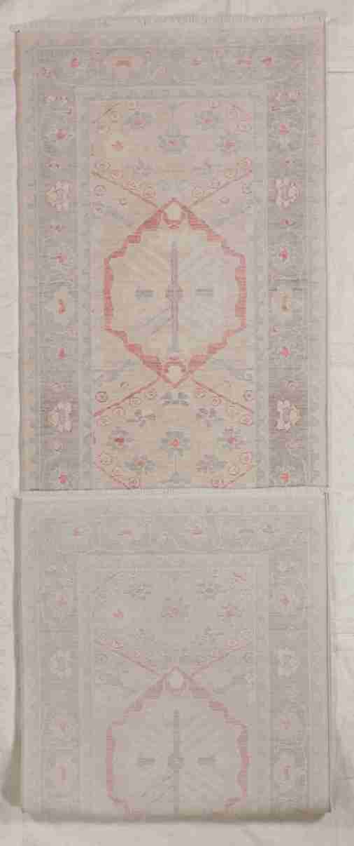 W 2.9 L 10 Oushak Runner 100% Wool Hand-Woven All Over Design - 65743