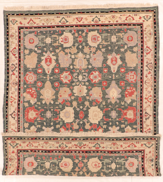 9x12 - Soumak Fine/Wool All Over Rectangle - Hand Knotted Rug