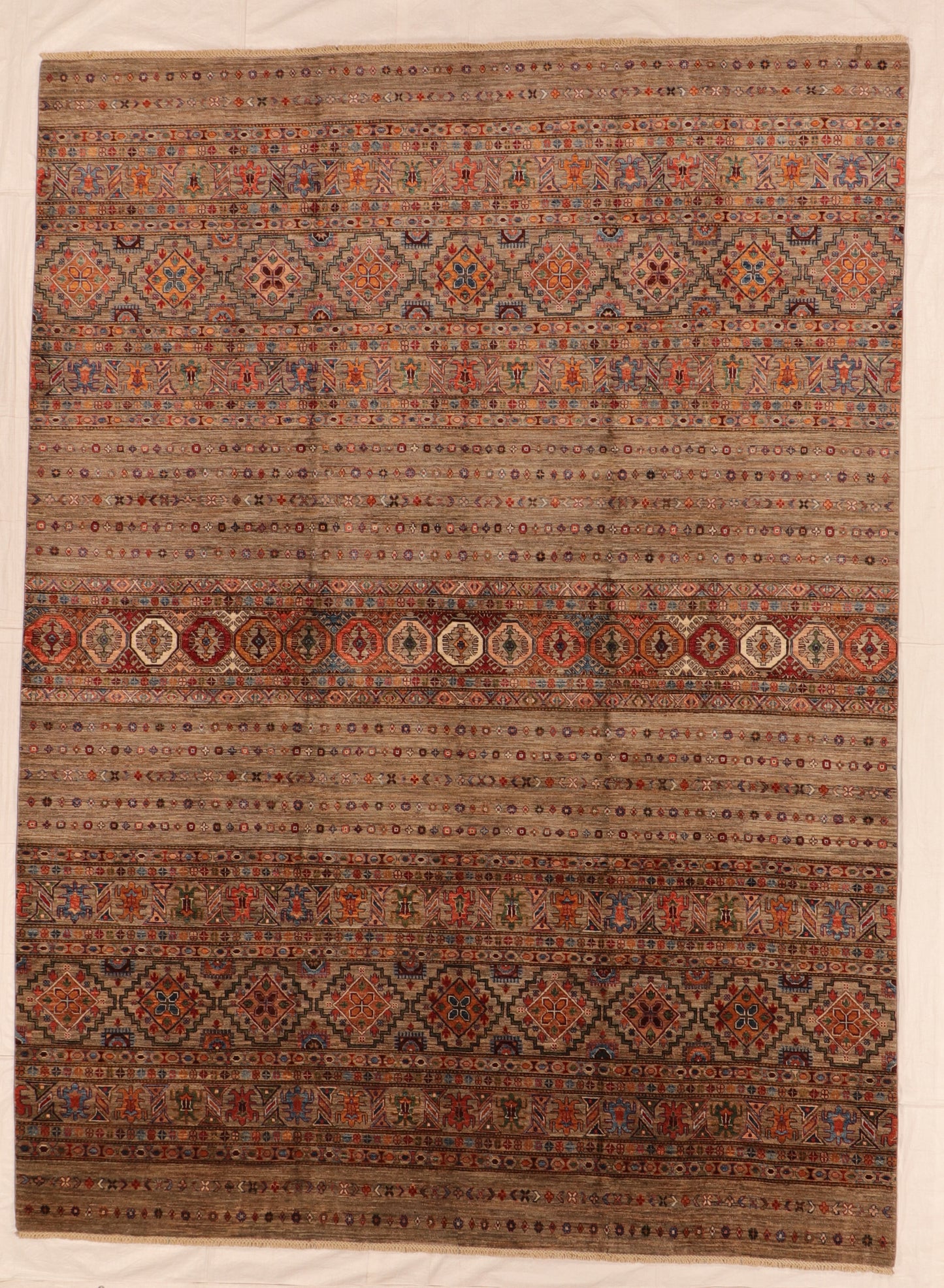 W 9.9 L 13.2 Baluch 100% Wool Hand-Woven All Over Design - 66187
