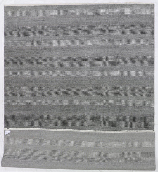 W 9 L 12.1 Modern Wool And Silk Blend Hand-Woven All Over Design - 66241