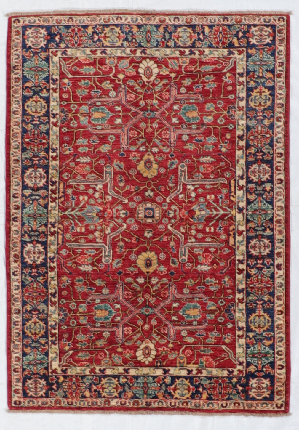W 4.1 L 5.9 Bijar 100% Wool Handmade All Over Design - 66294