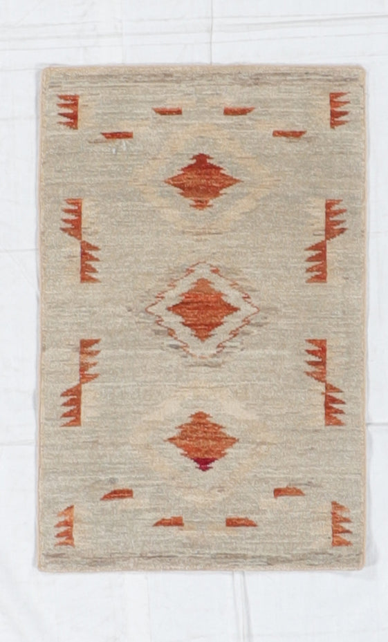 W 2 L 3.1 Mountain Modern 100% Wool Handmade All Over Design - 66395