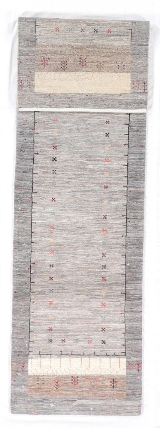 2.7 x 9.11 Runner - Qashqulie Fine/Wool All Over Rectangle - Hand Knotted Rug — 66410