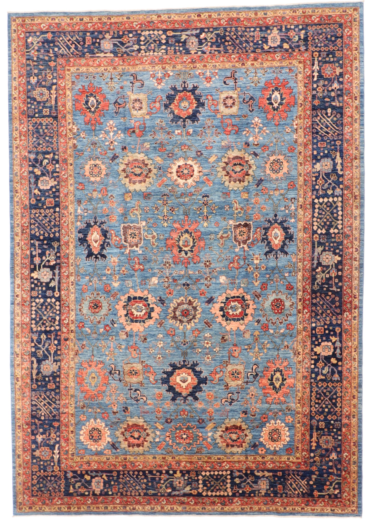 10 x 14 - Ziegler Fine/Wool All Over Rectangle - Hand Knotted Rug