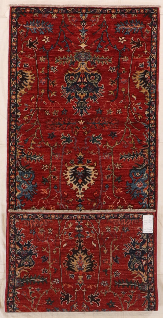 Runner - Mahal Wool All Over Rectangle - Hand Knotted Rug — 66457