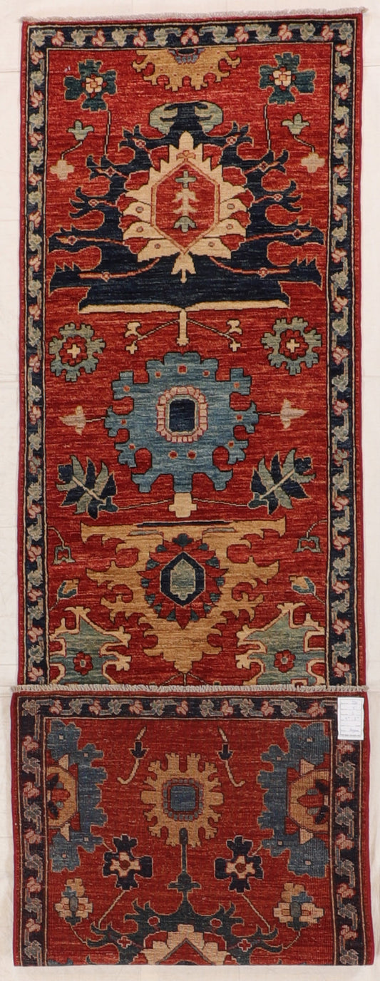 Runner - Mahal Wool All Over Rectangle - Hand Knotted Rug β 66458
