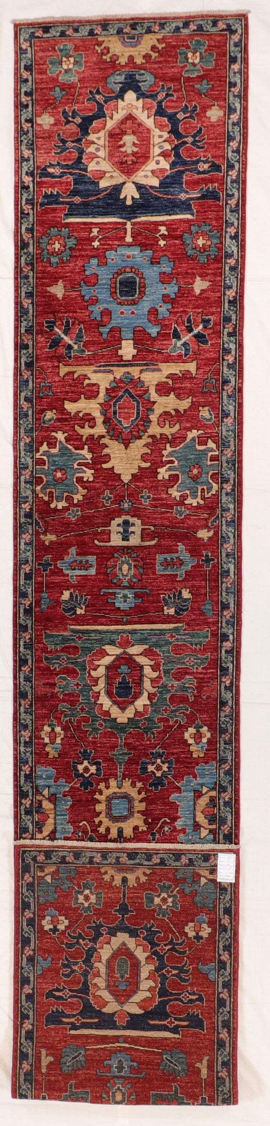 Runner - Mahal Wool All Over Rectangle - Hand Knotted Rug β 66460