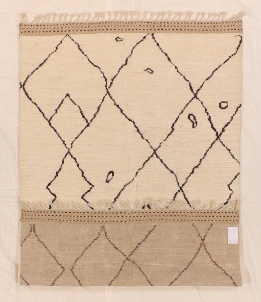 4 x 6 - Moroccan Fine All Over Rectangle - Hand Knotted Rug — 66462