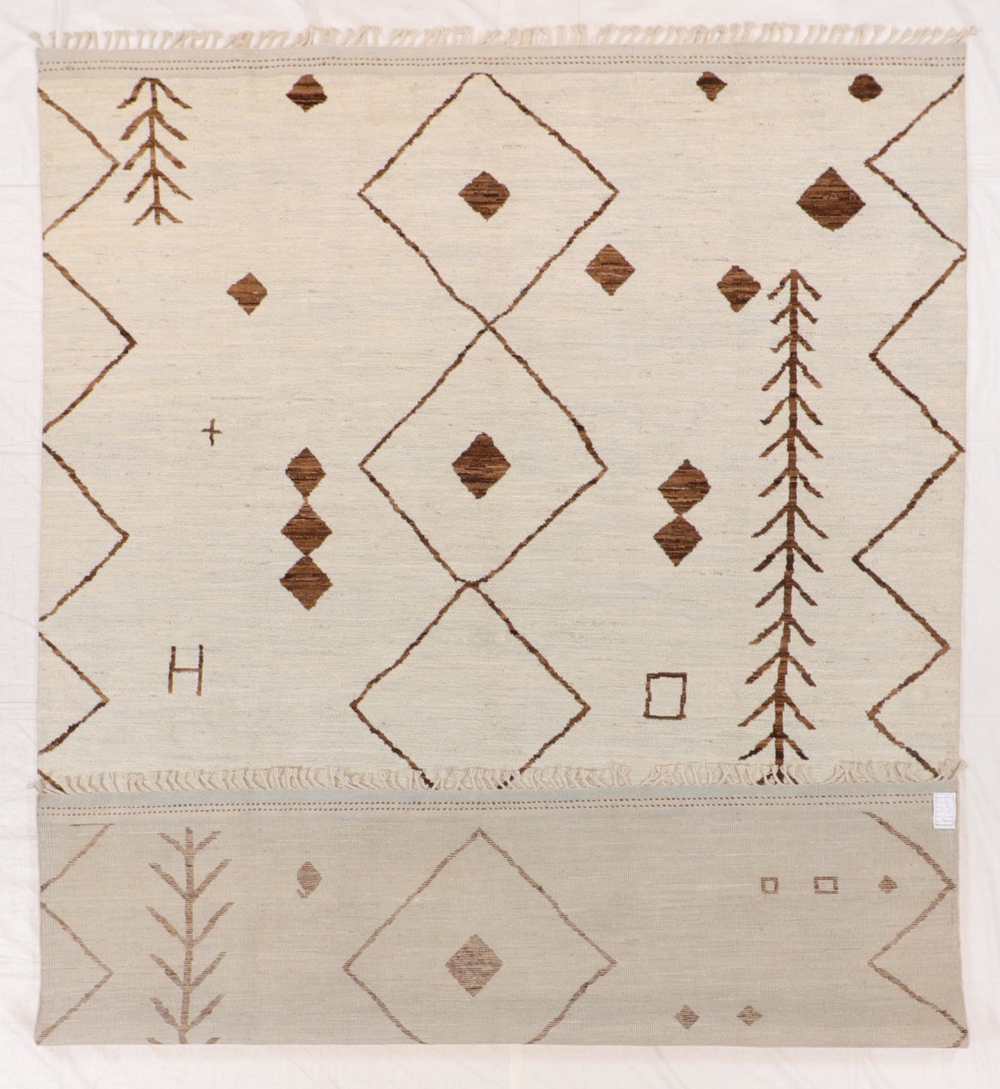 9 x 12 - Moroccan Wool All Over Rectangle - Hand Knotted Rug