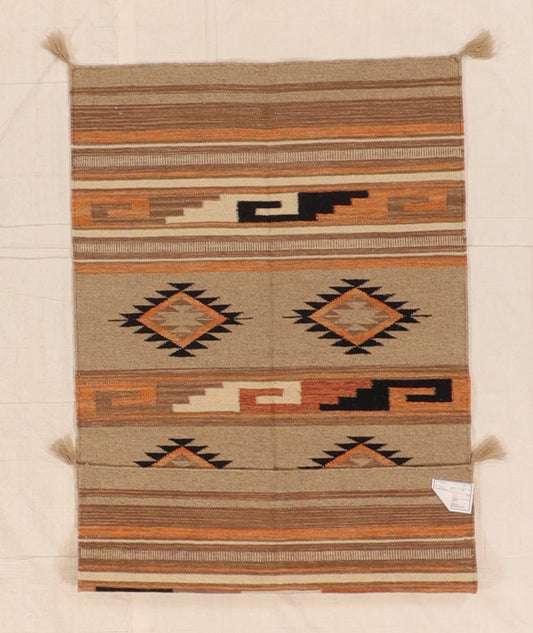 3 x 5 - Kilim Navajo Fine/Wool All Over Rectangle - Hand Knotted Rug — 66484
