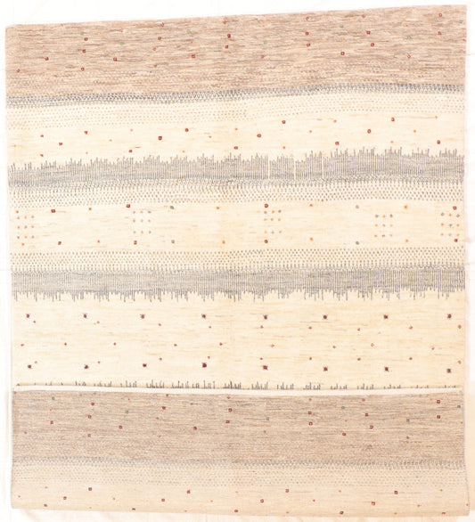 5 x 7 - Gabbeh Fine/Wool All Over Rectangle - Hand Knotted Rug — 66519