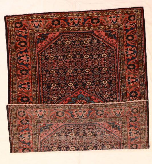 5x7 - Malayer S.Antique/Wool Geometric Rectangle - Hand Knotted Rug