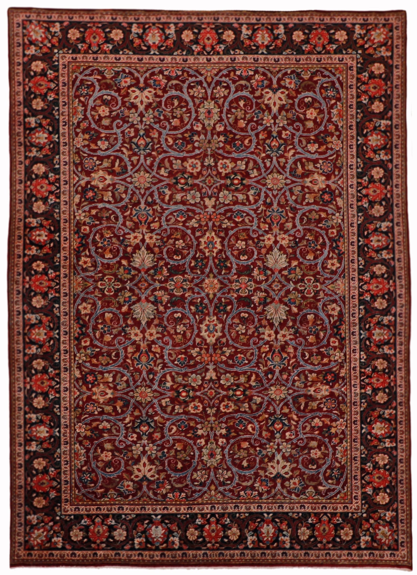 9 x 12 - Mahal Antique/Wool All Over Rectangle - Hand Knotted Rug