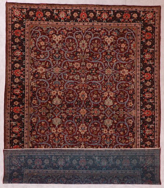 9 x 12 - Mahal Antique/Wool All Over Rectangle - Hand Knotted Rug — 8014