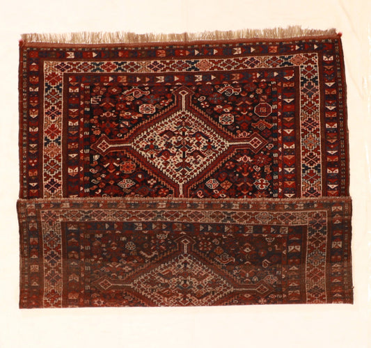 5x7 - Gashgai Antique/Wool Geometric Rectangle - Hand Knotted Rug