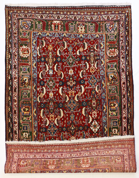 6x9 - Gashqai Wool All Over Rectangle - Hand Knotted Rug — 9022