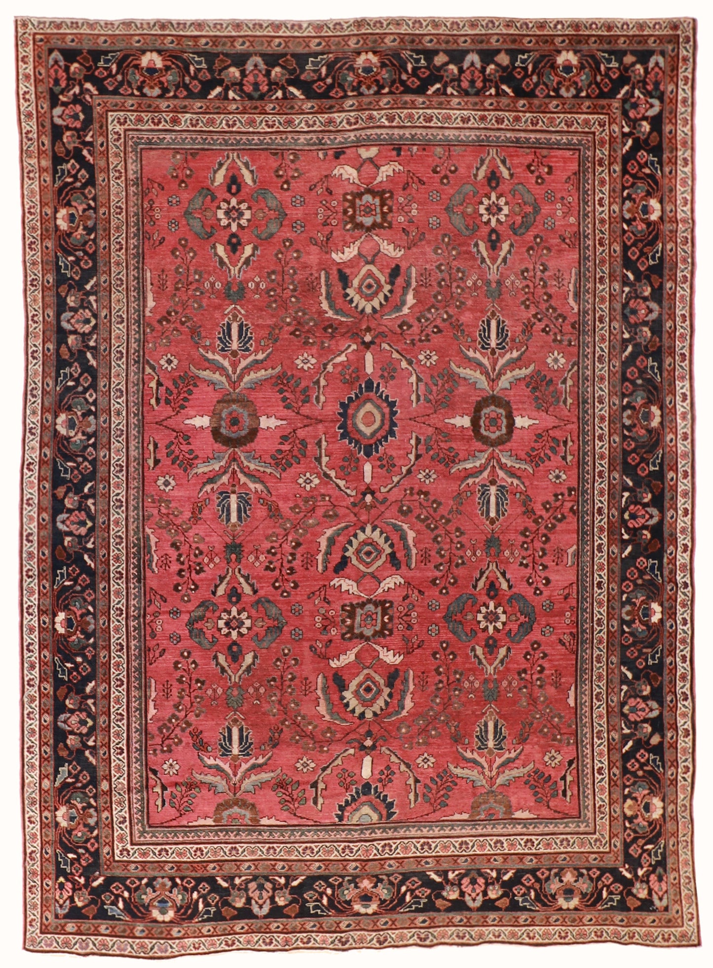 9 x 12 - Mahal Antique/Wool All Over Rectangle - Hand Knotted Rug