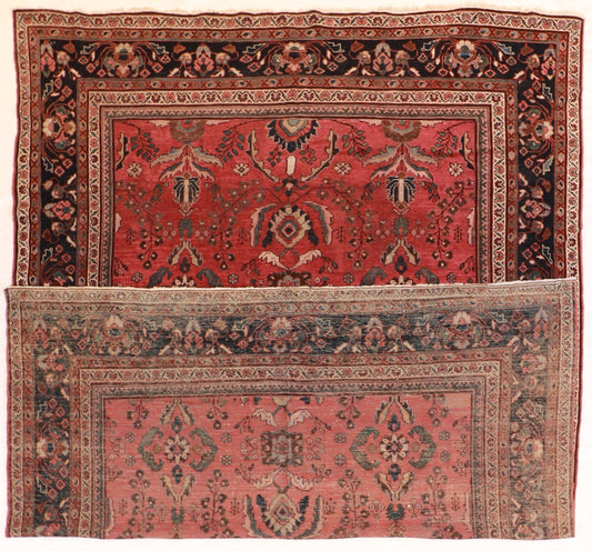 9 x 12 - Mahal Antique/Wool All Over Rectangle - Hand Knotted Rug — 9166