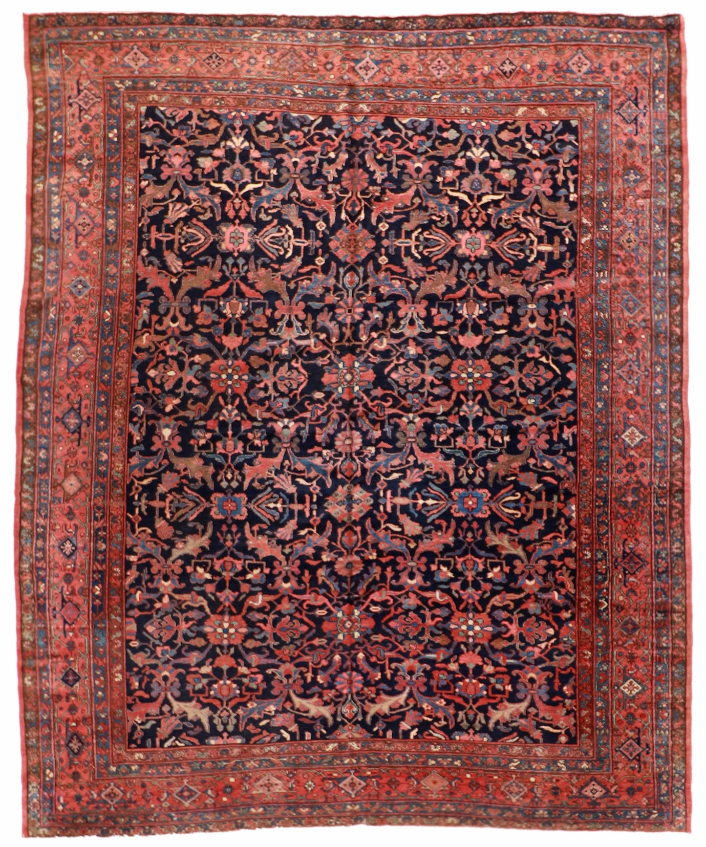 9 x 12 - Mahal Antique/Wool All Over Rectangle - Hand Knotted Rug