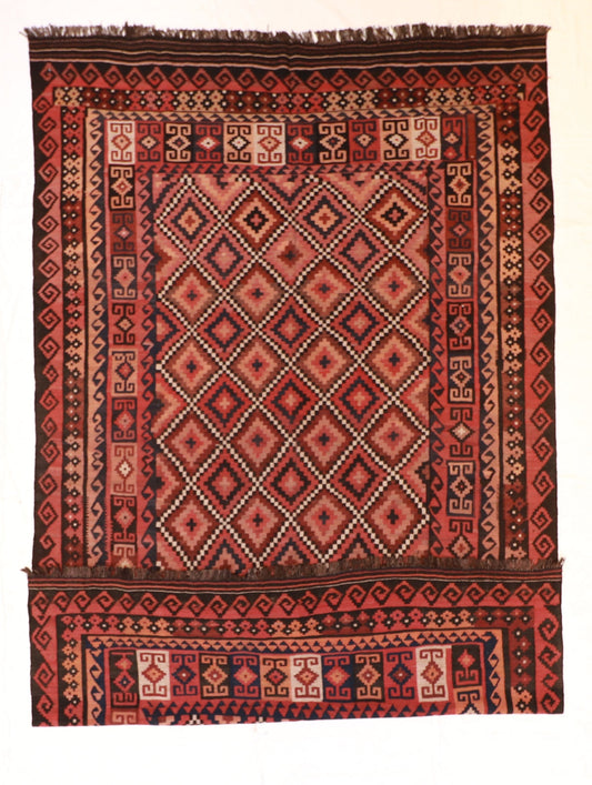 10x13 - Kilim Wool Geometric Rectangle - Hand Knotted Rug