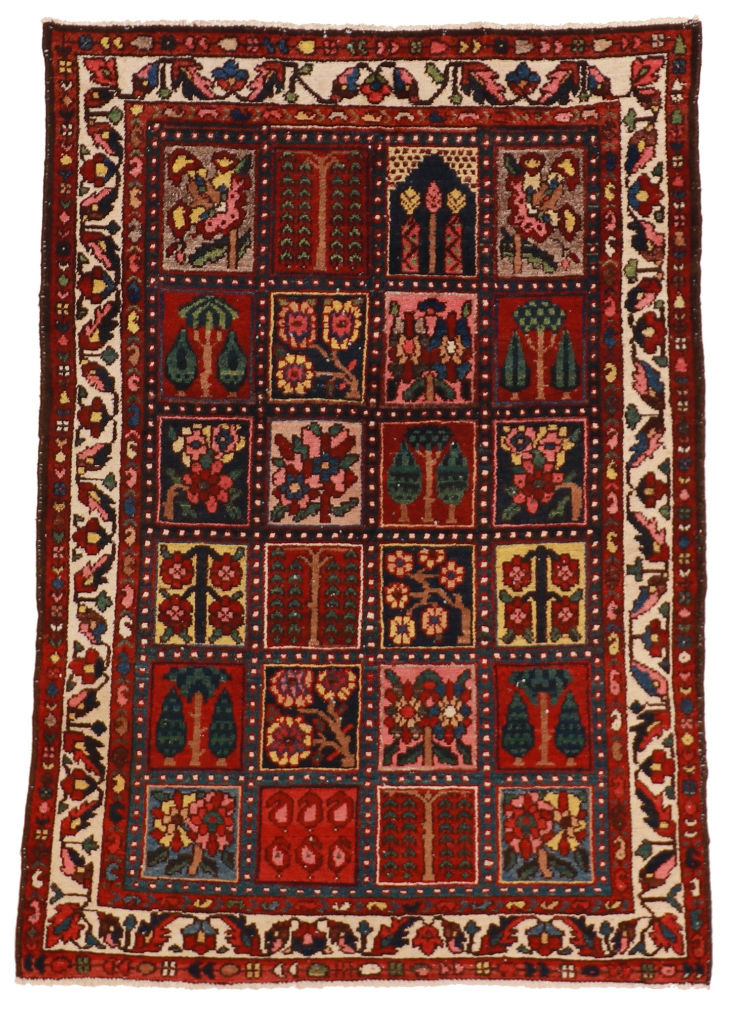 4x6 - Bakhtiarie S.Antique All Over Rectangle - Hand Knotted Rug
