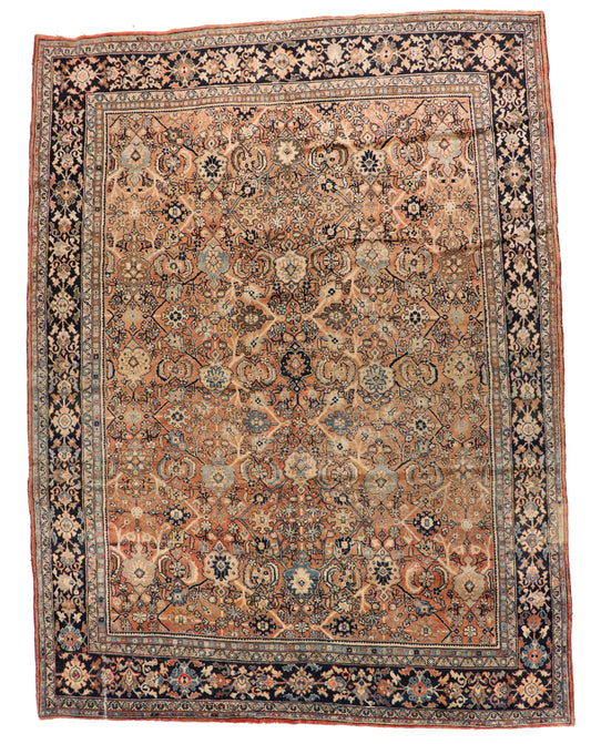 9 x 12 - Mahal Antique/Wool All Over Rectangle - Hand Knotted Rug
