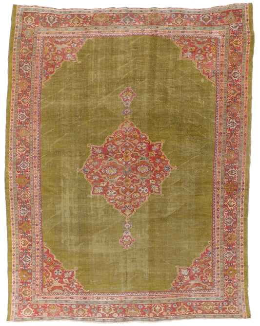 9x12 - Mahal Fine/Wool All Over Rectangle - Hand Knotted Rug