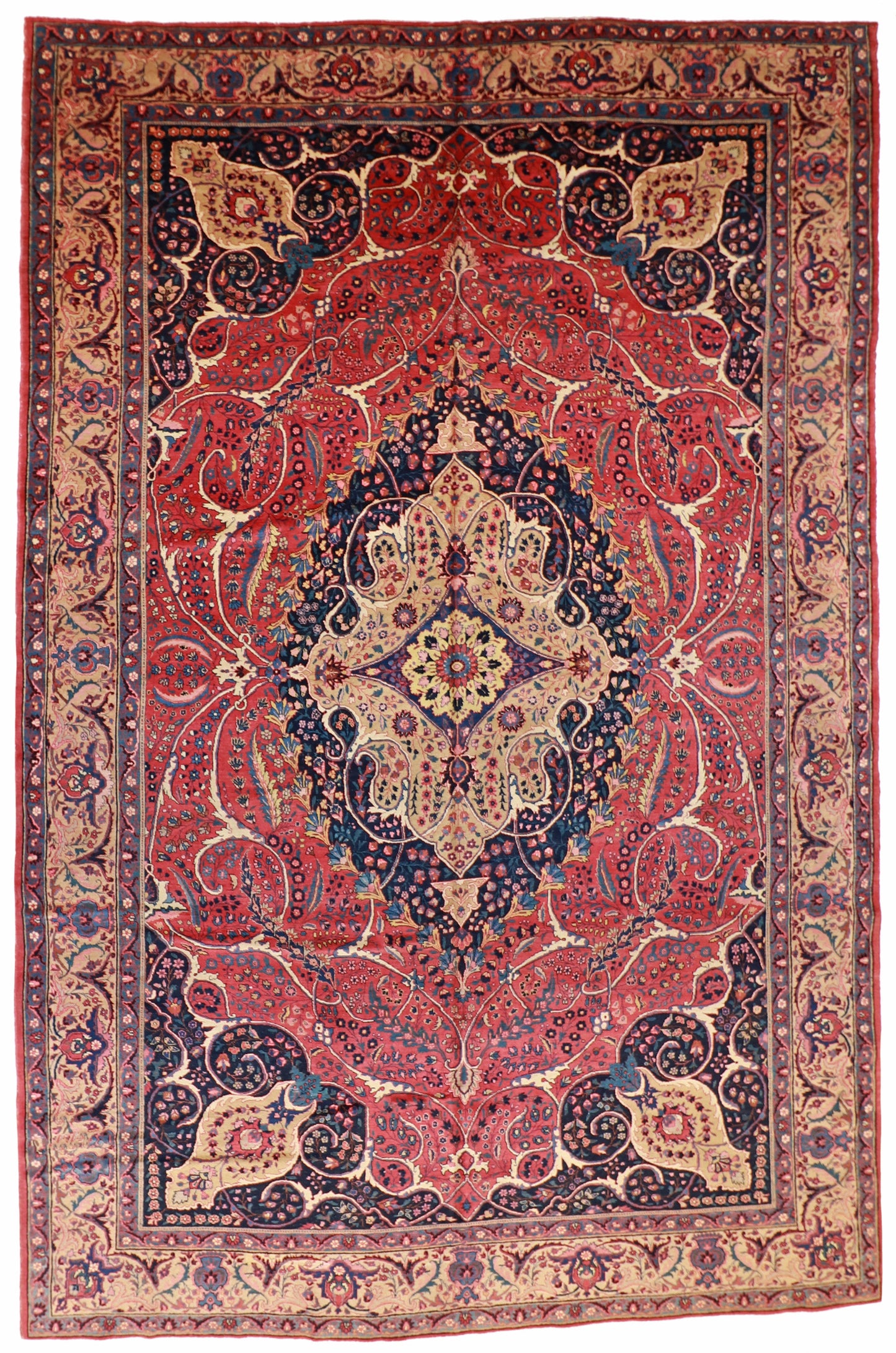 11 x 16 - Tabriz Fine All Over Rectangle - Hand Knotted Rug
