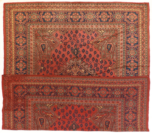 10 x 13 - Oushak Antique Fine All Over Rectangle - Hand Knotted Rug
