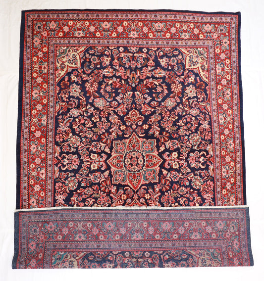 9 x12 - Mahal Silk Floral Rectangle - Hand Knotted Rug