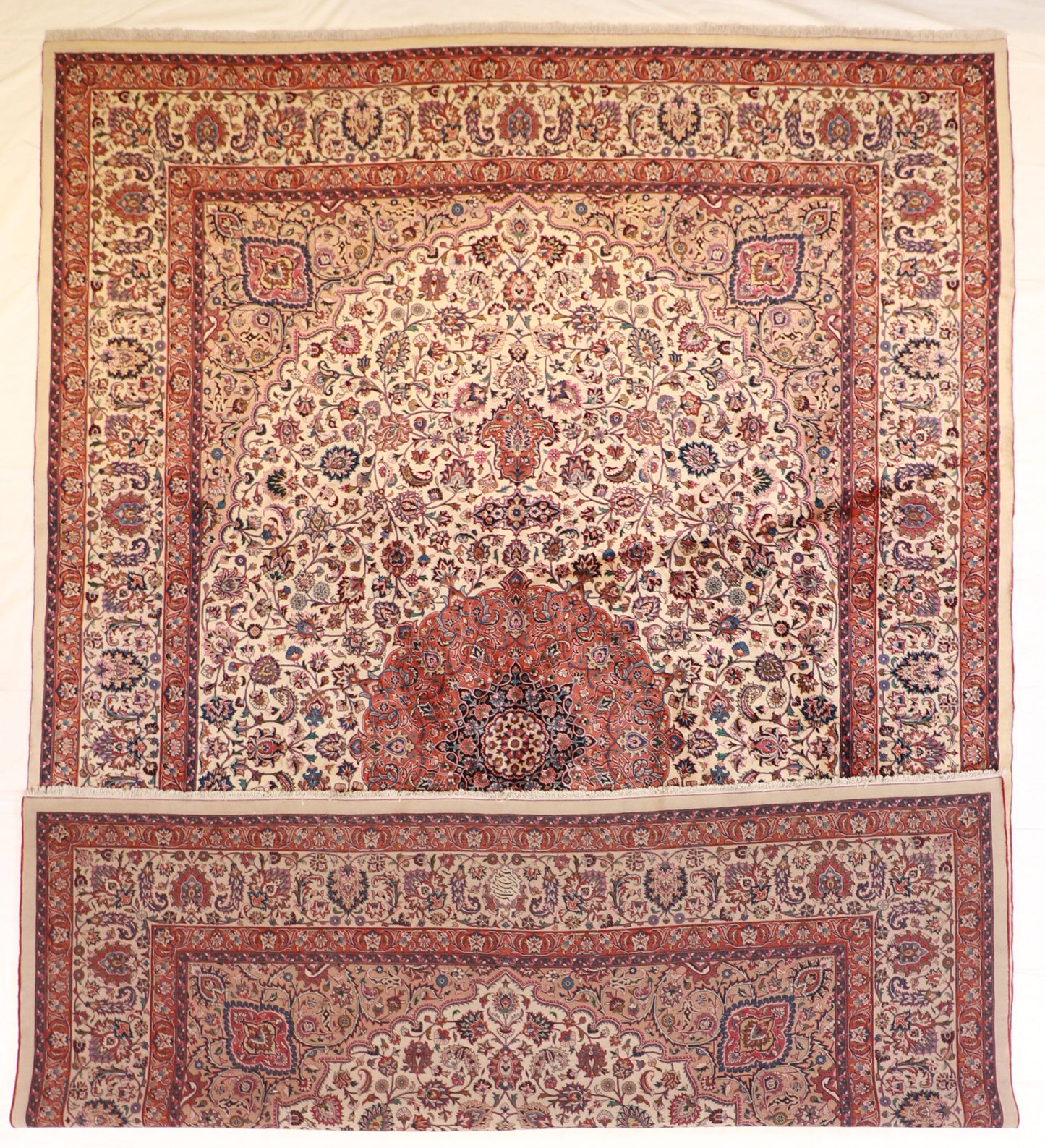 11 x 16 - Mashad Fine/Wool/S.Antique All Over Rectangle - Hand Knotted Rug