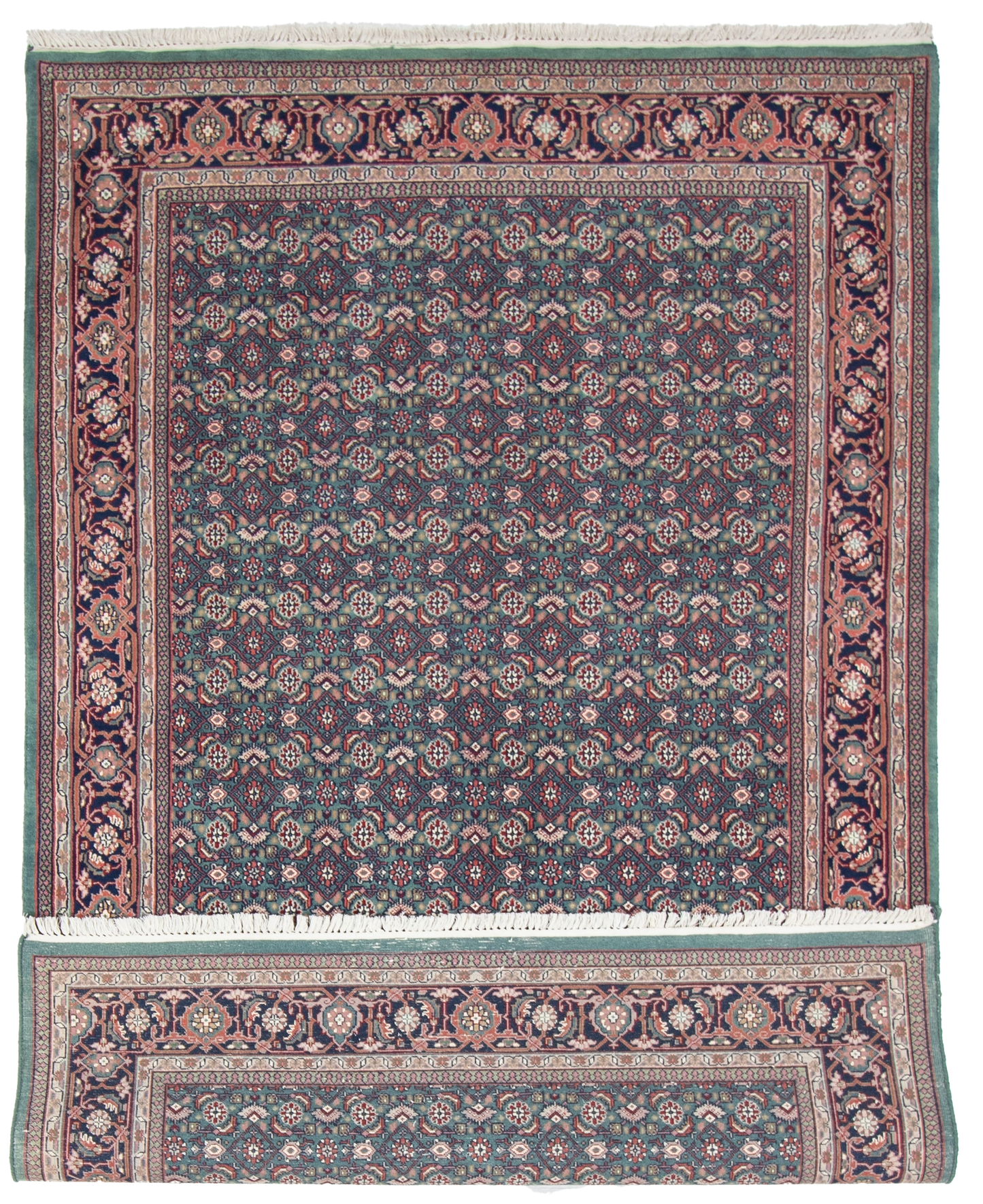 W 6 L 9.3 Bijar 100% Wool Hand-Woven Geometric Design - 17617